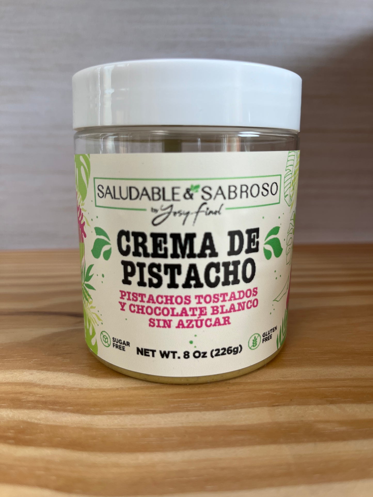 Crema de pistacho Sin azucar Libre de gluten